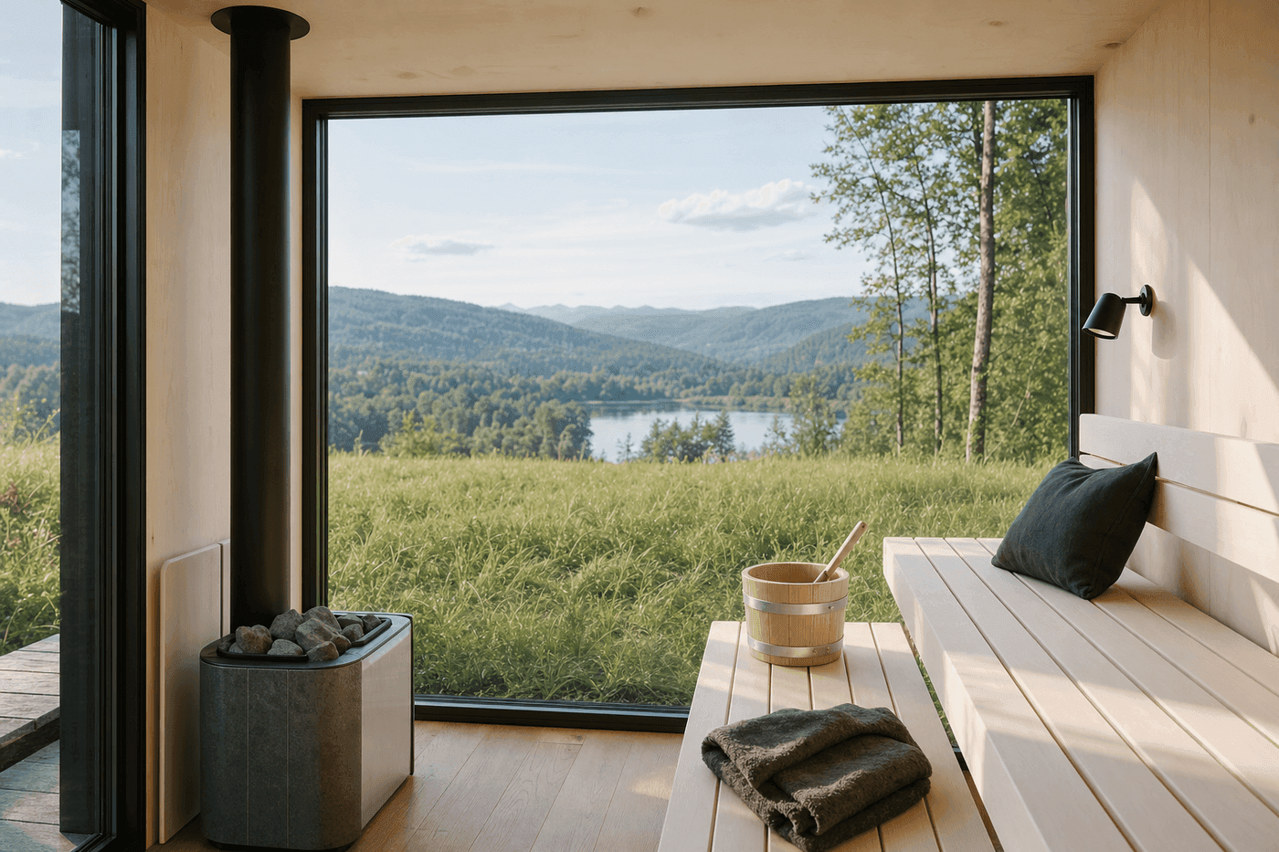 Sauna anheizen